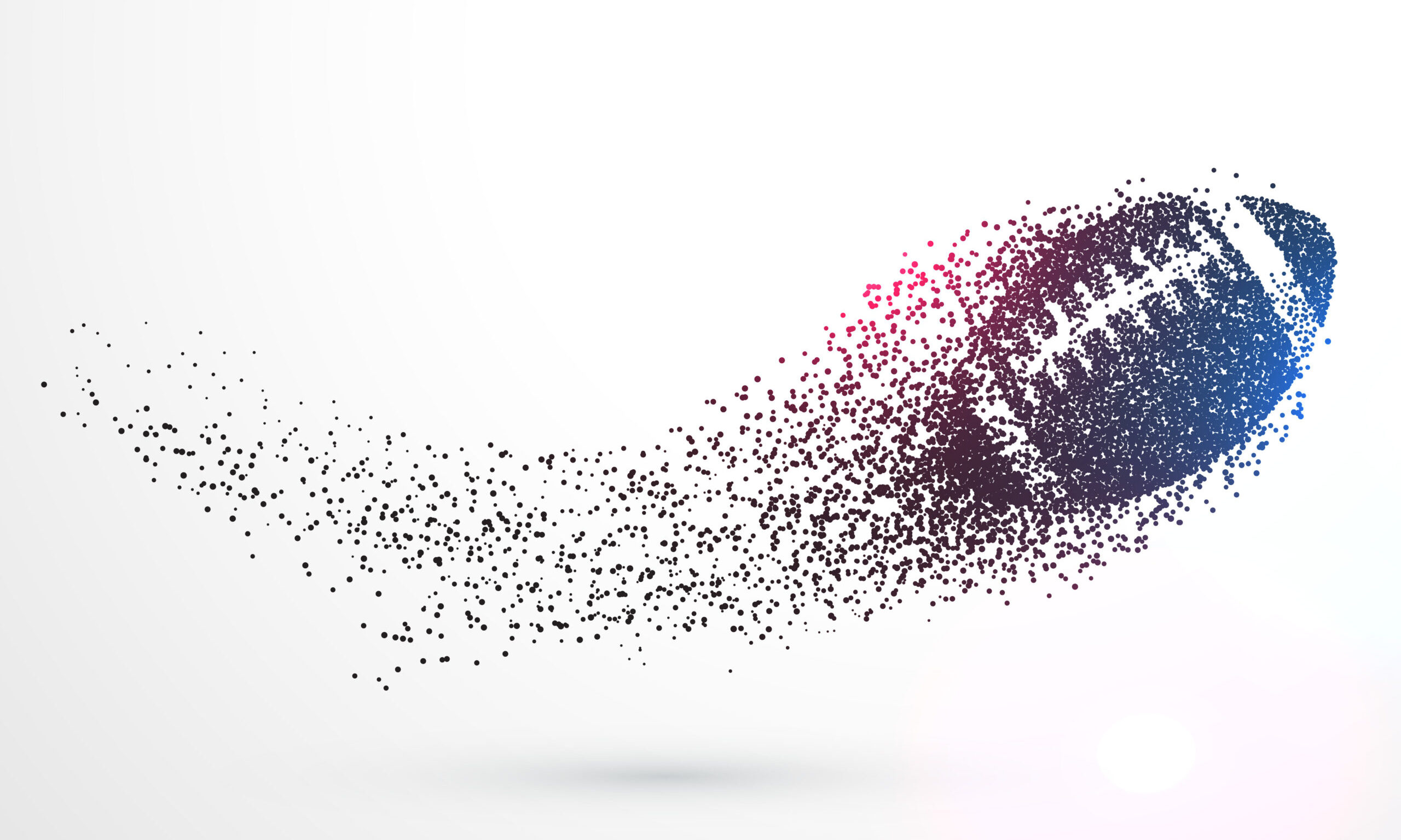 Abstract football with particles